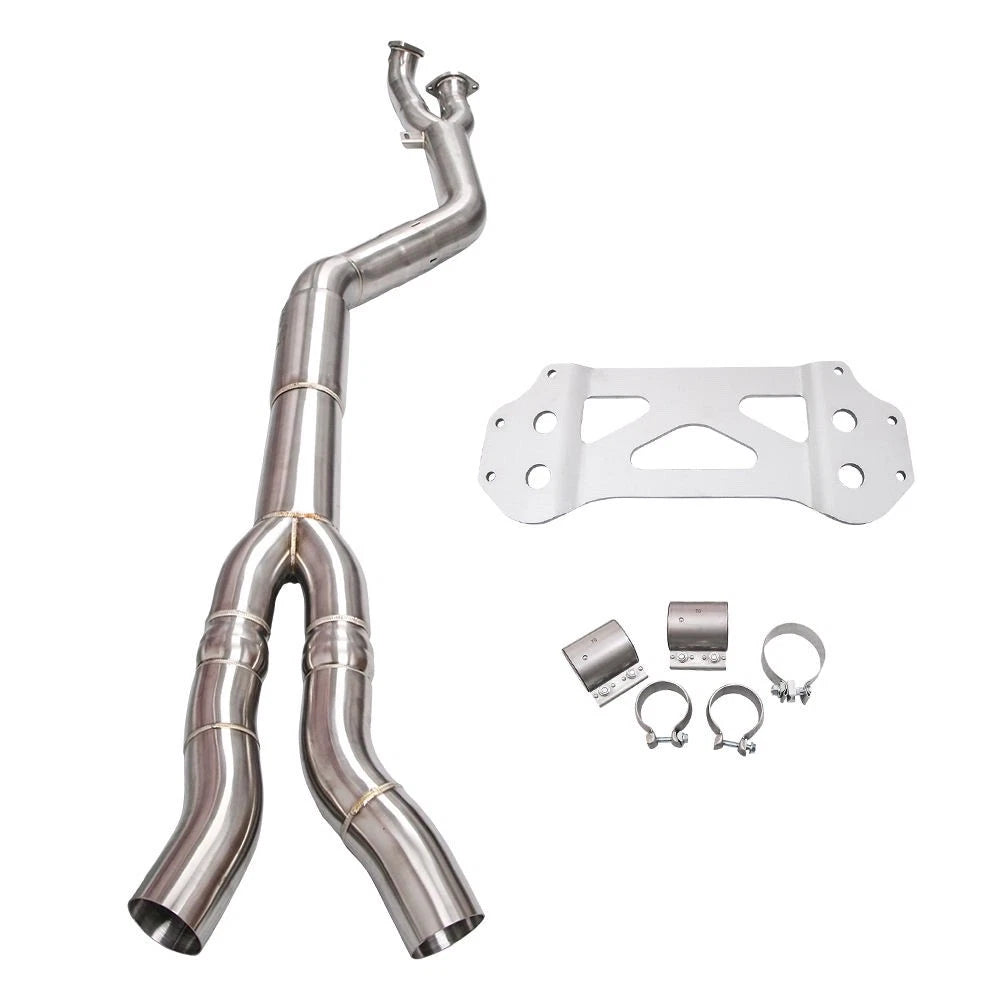 BMW S58 M3 M4 stainless midpipe - full view