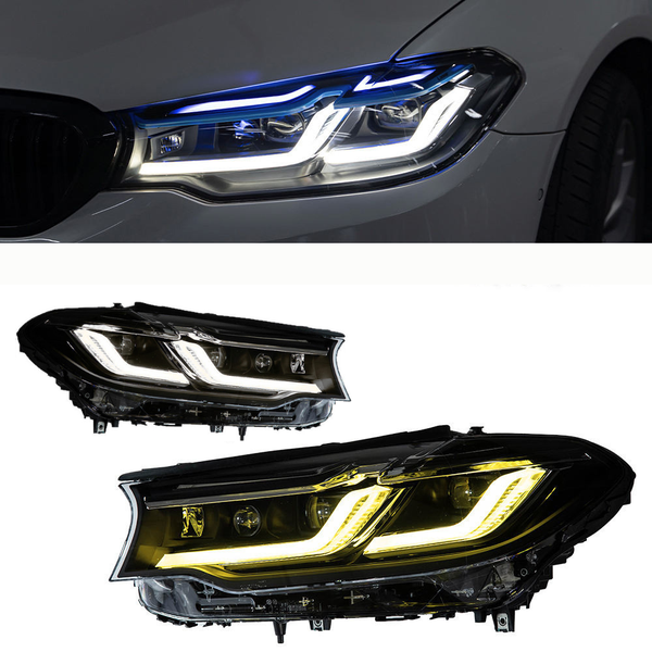 BMW 5 Series G30/F90 M5 LCI Laser Style LED Headlights — Facelift Upgrade (Pair)