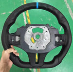 BMW Custom Leather Steering Wheel Blue - rear