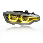 BMW F30 F31 Ikon Style LED Headlights - angle
