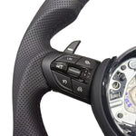 BMW F Series Flat Bottom Black Steering Wheel - angle