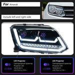 VW Amarok LED headlight - angle