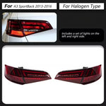 Audi A3 8V Sportback LED Tail Lights - close up