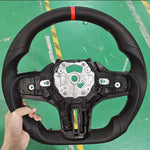 BMW Flat Bottom Custom Leather Steering Wheel - rear