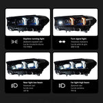 BMW G30 F90 Snake Eye LED Headlights - angle
