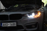 BMW F30 F31 Laser Style LED Headlights - angle view