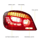 BMW E60 M5 Dragon Style tail lights - angle