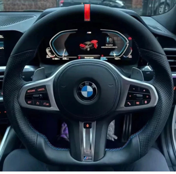 BMW Flat Bottom Custom Leather Steering Wheel - main view