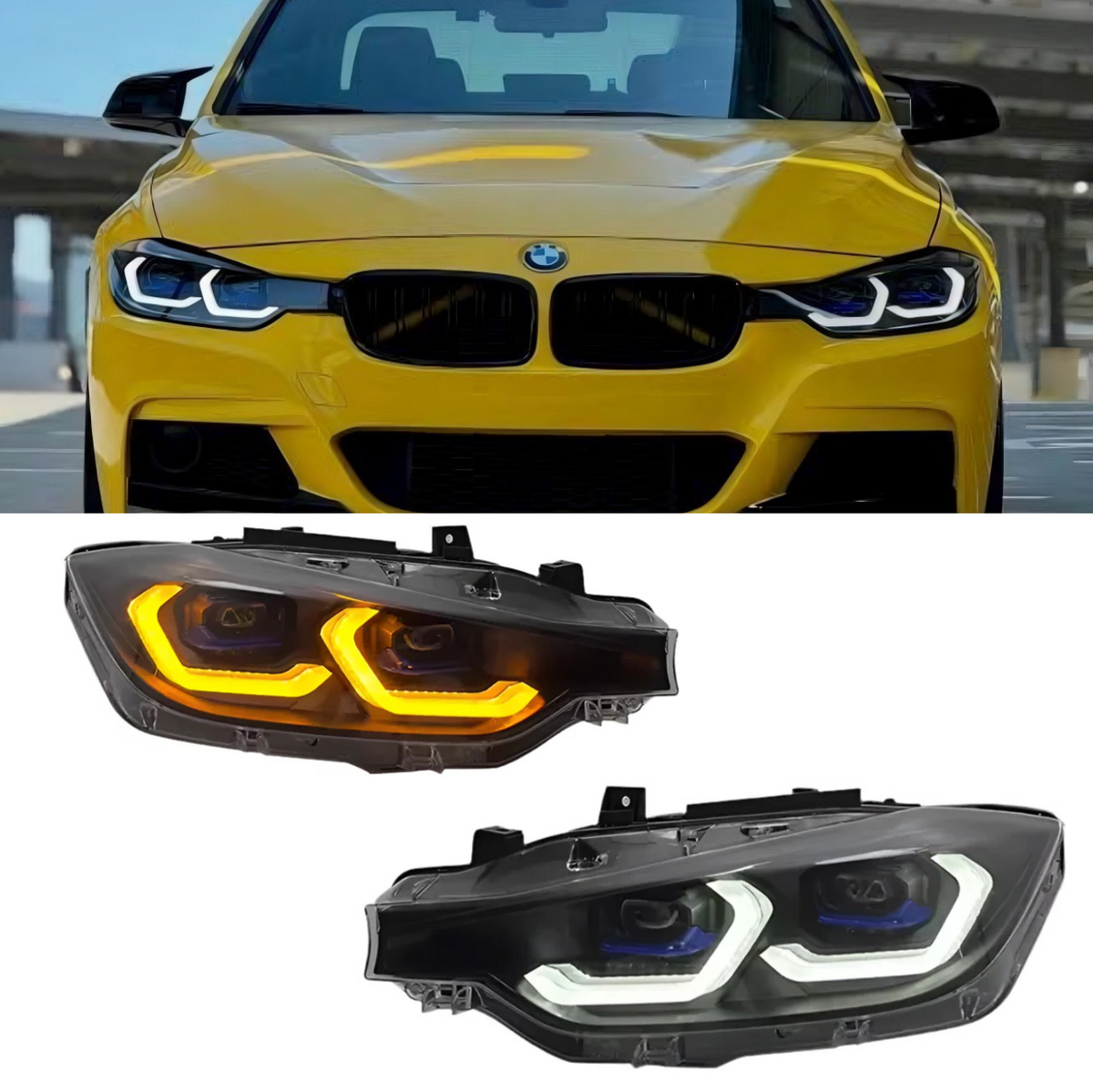 BMW F30 F31 Laser Style LED Headlights - main view
