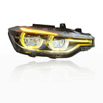 BMW F30 F31 Ikon Style LED Headlights - close up