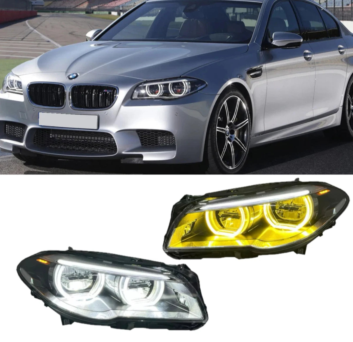 BMW F10 F11 Adaptive 2 Tone Headlights - main view