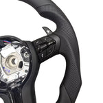BMW F Series Flat Bottom Black Steering Wheel - rear