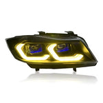 BMW E90 Laser Style LED Headlights - close up