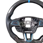 Ford Focus Nitrous Blue Carbon Steering Wheel - stitching detail