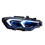 BMW F30 F31 Dynamic Facelift Headlights - angle