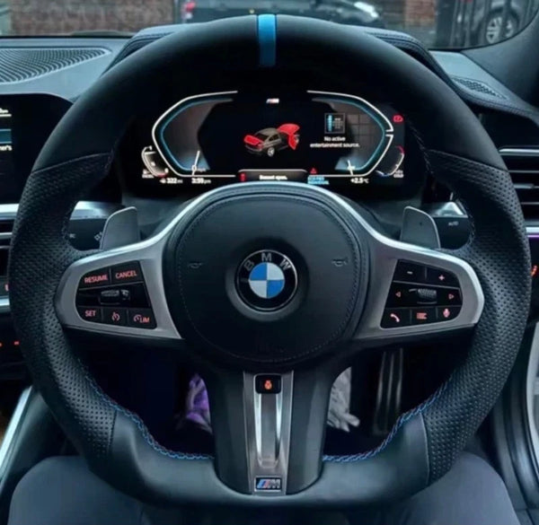 BMW Heated Leather Steering Wheel Blue - main view